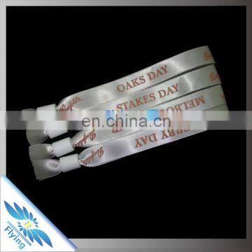 Promotional fabric satin bracelet, event ticket bracelet