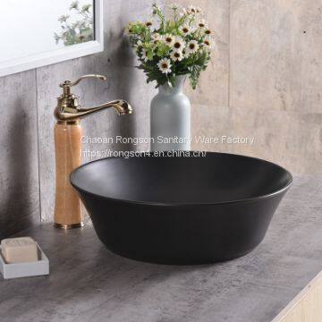 Sanitary ware art basin high quality ceramic black wash basin