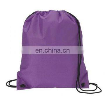 New Recycle Custom Made Purple Drawstring Backpack