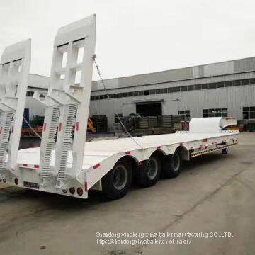Made in China Gooseneck Low Platform Semi Low Flatbed Trailer Lowbed Truck Trailer for Sale