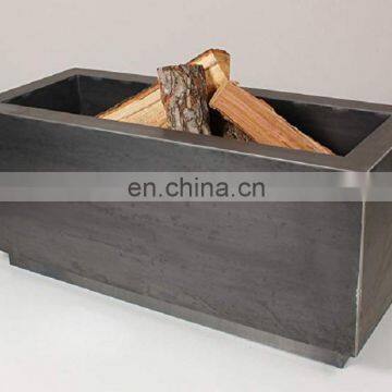 Rustic Garden Rectangular Corten Steel Fire Pit photo-5