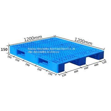 Grid Single Face Four Way 3 Skids Plastic Pallet for Warehouse photo-4