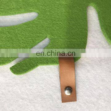 Graceful Leaf Shape Felt Fabric Table Dinner Mat