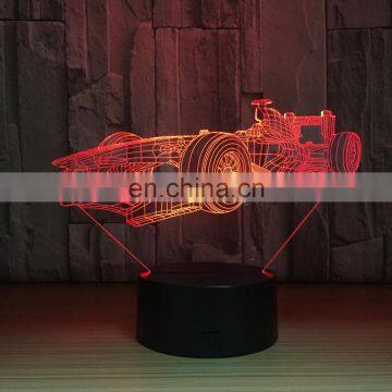 7 Colors Changing Creative Gifts Car Modelling 3D Led Table Lamp Usb Touch Button Vehicle Night Lights Kids Decor