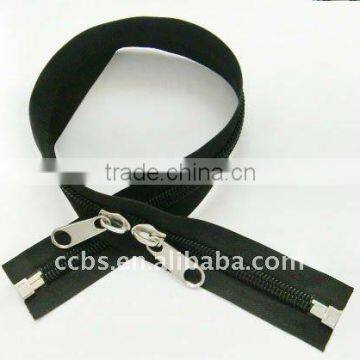 Fashion No.12 High Quality Double Slider Two way Open End Nylon Zipper