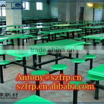 dine chair fiberglass FRP/GRP dining hall chair with table