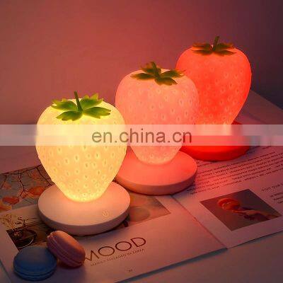 Colorful touch sensor led bedside lamps soft silicone soft baby night light for kids