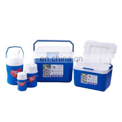 8L 15L Plastic Cooler Box Set Custom Logo Ice Cooling Insulated Cold Cooler Box For Promotion