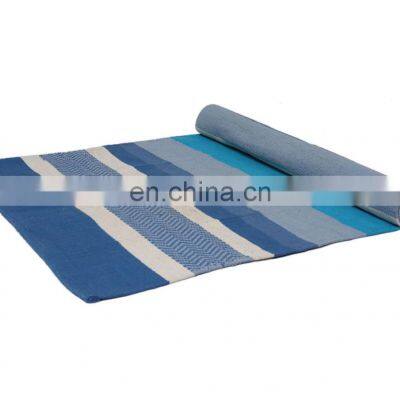 Hot sale Multi color Indian made organic cotton yoga mat rug