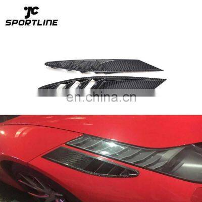 Carbon Fiber Front Bumper Air Intake Vents for Ferrari 458 Italia Base Coupe 2-Door 11-13