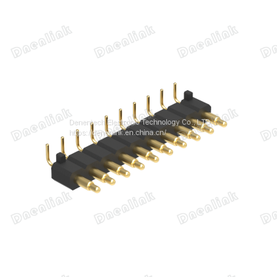 Dnenlink 3.00mm Pitch Single Row H4.0mm Right Angle Male Header DIP Type PogoPin HeaderWith Peg photo-3