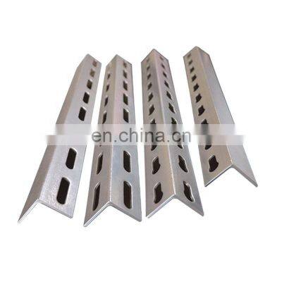 Perforated Slotted Angle Bar with corner plate and bolts nuts