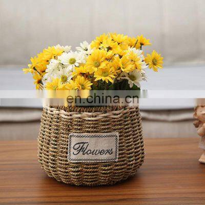 Factory Flower Basket PVC Wicker Willow Garden Basket With Handle photo-4