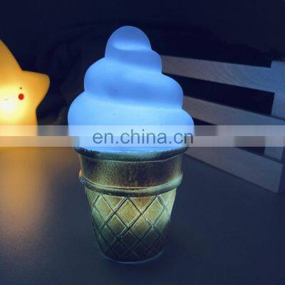 Ice Cream Night Light Desk Table Lamp, Kids Children Bedroom Lamp, Battery LED Table Lamp photo-2