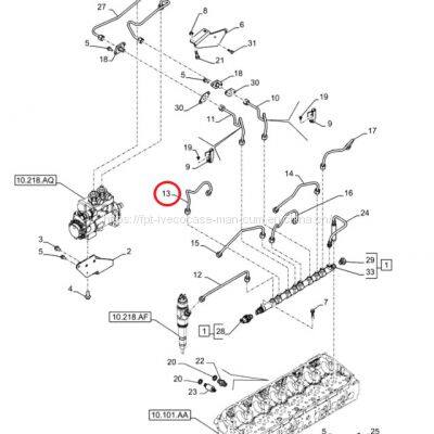 FPT IVECO CASE Cursor11 EURO 6 F3GFE613A B001 5801863562/5801690111  oil tube 504372430