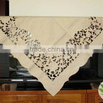 Embroidery Table Cloth and Cushion Cover 100% Cotton Damask Tablecloth Chair Covers and Tablecloth Hotel Tablecloth photo-5