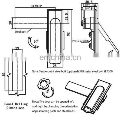 MS717 High Quality General Zinc Alloy Hidden Industrial Cabinet Panel Locks photo-2