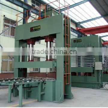 hydraulic heat press machine/core-board veneering hot press/plywood hot press machine BY214*8/900 ton (11 layers)