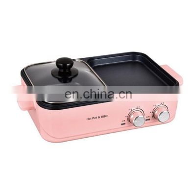 Multifunctional electric oven conjoined pot household small powder pot barbecue tray non-stick cookware barbecue machine