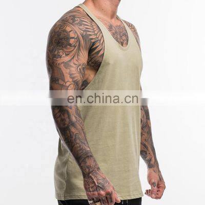Cotton Men Slim Fit Gym Sleeveless Tank Top with high quality