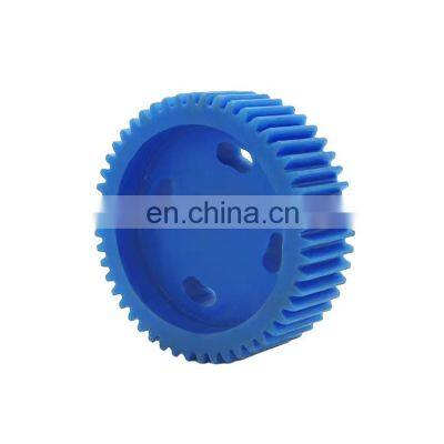 Processing customized MC plastic blue wear-resistant gear products, oil-bearing nylon gear