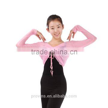 Light Mesh Drawstring Wrap Dance Top