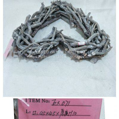 Willow and Tea Tree Twig Heart Shape Wreath photo-3