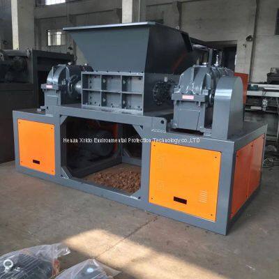Plastic Bottle Shredding Waste Rubber Tyre Tire Double Shaft Shredder Scrap Metal Shredder Machine photo-3