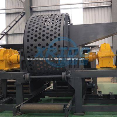 Aluminum Can Double Shaft Shredder Machine Metal Sheet Egg Tray Shredding Crusher Machine