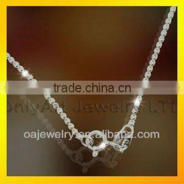 factory price jewelry manufacture long bead silver chain