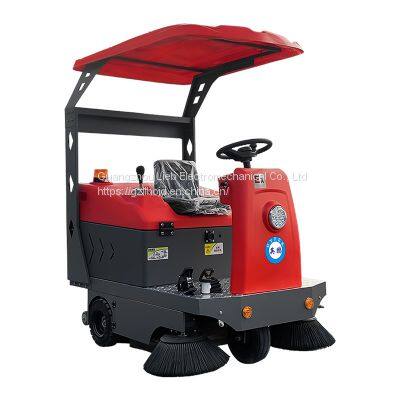 Explosion-proof Driving Sweeper Factory Industrial Workshop Sweeper Warehouse Battery Electric Garbage Collection Truck photo-2