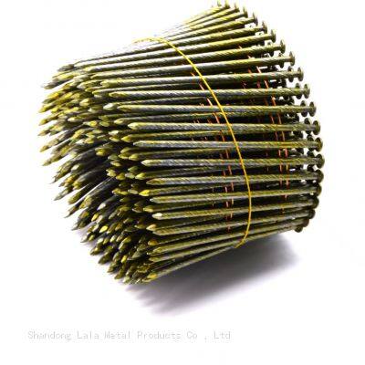 1 1 4 Yellow Iron Metal Screw Wire Coil Roofing Nail for Wooden Pallet photo-3