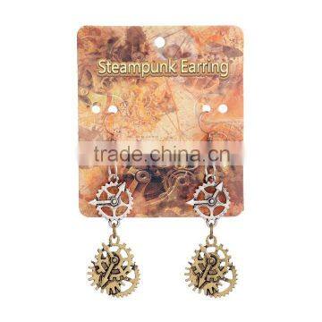 2016 New Arrival Wheel Gear Vintage Dangle Earrings Steampunk Woman Earring photo-6