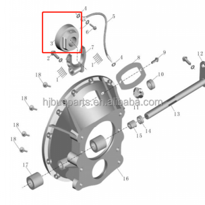 Other Performance Parts KLQ6123K Good Quality Bus Higer Important Parts Bearing Assy Inside Rear 0124G13-00010-Rx04081 for Buses Higer Parts Price photo-6