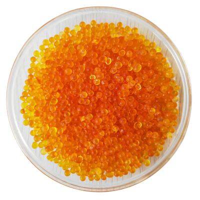 Orange Silica Gel Beads 2-4mm  Moisture Absorber With Color Change Reusable Wholesale