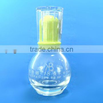 15ml round shape nail polish glass bottle