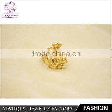 2015 Yiwu New Products Gold Plated Ring With Three Engrave Pattern Butterfly Shape photo-3
