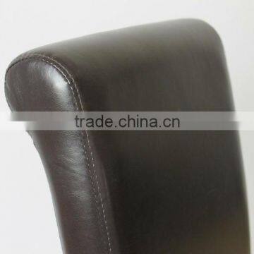 RCH-4065-4 Black High Back Roll Head PU Leather Dining Chair photo-5