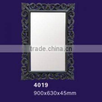 Polyurethane mirror frame PU decoration material high density green leaf mirror frame with high quality