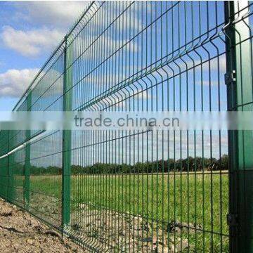 PVC coated Squre post metal garden fencing