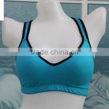 fashion comfortable and breathable sports bra, hot sell ladies sports bra with printed