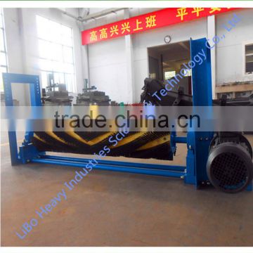 Rotary Brush Roller Belt Conveyor Cleaner /Sweeper, Motorized Brush Belt Cleaner for Mining Conveyor