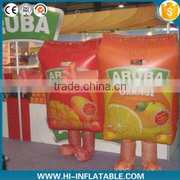 2015 Fruit Juice/Drink Advertising Inflatable Moving Cartoon,inflatable replicas box