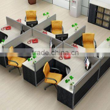 Modern wooden L shape cubicle workstation partitions (SZ-WSB435)