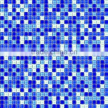 blue color glass mosaic tile