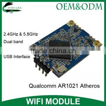 2T2R 802.11a wireless module usb dual band 2.4GHz & 5.8GHz AR1021 atheros usb 2.0 wifi module