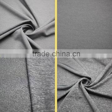 Super Soft and Light Weight Demin Blue Color Nylon Polyester Lycra Melange Fabric for Gym Wear photo-5