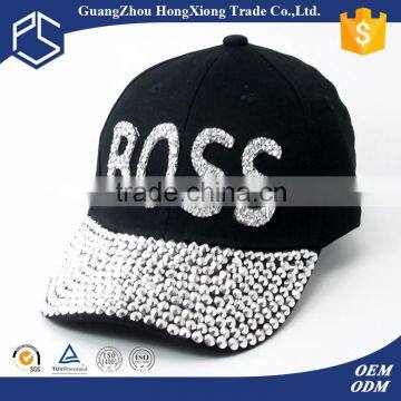 Wholesale spiked bling different types of baseball hats and caps