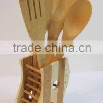 factory Wholesale nature bamboo kitchen tool set