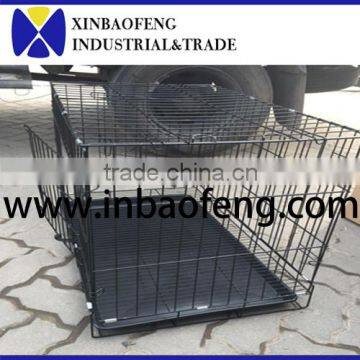 black welded dog cage